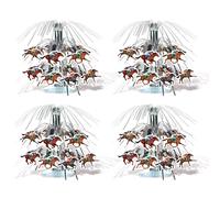 Centros de mesa Beistle de 4 piezas con dise o de mini cascadas de carreras de caballos, para decorar la mesa del Derby, 19 cm, multicolor
