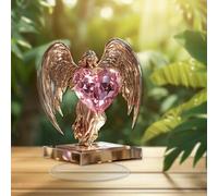 Centrotavola 2D piatto con statua di angelo dell'amore per libreria,