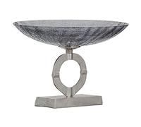 Centrotavola 33 x 33 x 24 cm Vetro Grigio Metallo Argento
