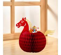 Centrotavola a nido d'ape con cavallo per il capodanno cinese, Dio della