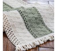 Centrotavola boho macramè per la decorazione della casa, centrotavola macramè crema e marrone con nappe per la decorazione boho della sala da pranzo e della camera da letto, bridal shower in stile rus