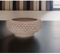 Centrotavola Ceramica di Caltagirone stile Pigna Siciliana soprammobile in beige