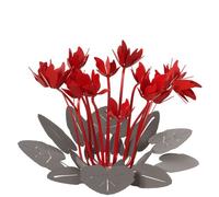 Arti & Mestieri Ciclamino - Centro Tavola Decorativo di Design 100% Made in Italy - in Ferro, 38 x 24 cm - Ardesia Rosso