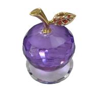 Centrotavola con statuetta in cristallo con ornamento di mela per