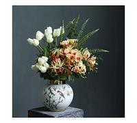Centrotavola da tavolo floreale artificiale, simulazione finta falaenopsis orchidee arrangiamenti di fiori retro bouquet decorazioni bonsai per casa/parlora/cucina/camera da letto/ufficio ufficio des