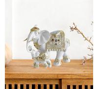 Centrotavola Da Tavolo Statua di Mamma E Cucciolo di Elefante, Decorazioni per