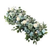 Centrotavola di fiori artificiali di lusso con rose bianche da 100 cm, for matrimoni, fondali, archi da parete, decorazioni floreali for feste(Sky blue)