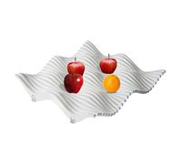 Centrotavola di forma quadrata in metacrilato 31x31xh8 cm colore bianco bianco