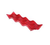 Centrotavola di forma rettangolare in metacrilato 60x15xh6 cm colore rosso trasparente rosso