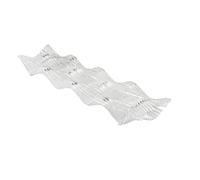 Centrotavola di forma rettangolare in metacrilato 60x15xh6 cm colore trasparente trasparente