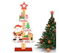 Centrotavola di segno di Natale, decorazione di Natale 'ufficio,Albero di Natale da tavolo con parole | Decorazioni da tavola di Natale con base stabile per la casa