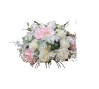 Centrotavola for tavolo da pranzo con palla di fiori artificiali da 50 cm, decorazione di nozze, piombo for strada, decorazione scenica, palla di fiori di seta per Decorazioni Matrimoni(White pink)