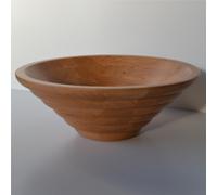 Centrotavola Fruttiera, Insalatiera ALVEARE BIG Diametro 34xh 12 cm con legno di ontano , ogni anello lavorato e tornito singolarmente a mano colore legno naturale legno