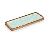 Centrotavola Gift Decor Bianco Marrone Verde Resina Legno di mango 38 x 15 cm