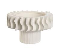 E_0002_S3056372 Home Esprit Centrotavola Home ESPRIT Bianco Onde Moderno 22 x 22