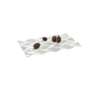 Centrotavola In Acciaio Inox Bianco 38x23,5cm