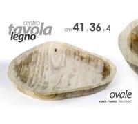 CENTROTAVOLA IN LEGNO 41364 CM OVALE CIOTOLA PORTA OGGETTI GDO-744952