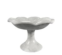 Centrotavola in Marmo Bianco Carrara Piatto Interior Design Decorativo H 13cm