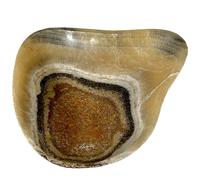 Centrotavola in Onice Naturale Marrone Giallo Decor Design Arredamento L 24cm