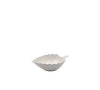 Centrotavola in Porcellana Forma Foglia Bianco 25 x 18 cm