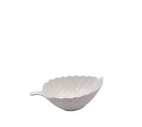 Centrotavola in Porcellana Forma Foglia Bianco 31 x 20 cm