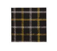 Centrotavola natalizio tartan nero e oro