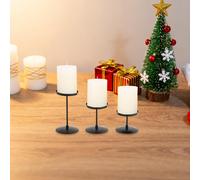 Centrotavola portacandele a colonna da 3 pezzi per mensola natalizia, camino