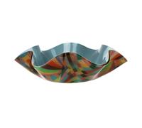 Centrotavola, Portafrutta Medio in cristallo acrilico rainbow decor Dimensioni 33xh10 cm colore multicolor multicolor