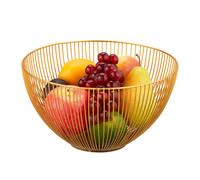 Centrotavola portafrutta svuotatasche accessorio ferro HxD 14x25 cm dorato