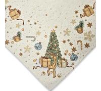 Centrotavola Quadrata Natalizia in tessuto Gobelin Piazzato, Tovaglietta con motivo natale, Decorazioni Natalizie per Tavola, 100% Made in Italy (Albero, Centrotavola 90 x 90 cm)