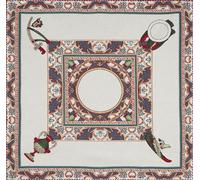 Centrotavola Quadrato In Gobelin Jacquard Tema Assi Carte Siciliane Misura 100x100Cm (7617)