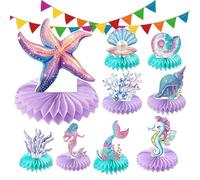 Centrotavola Sottomarino | Centrotavola a d'Ape Sirene - Addobbi Compleanno Creature Marine,per Casa Compleanno Matrimonio Feste Bambine Ragazze