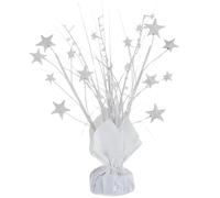 Centrotavola spray in lamina bianca vibrante, 30,5 cm, confezione da 1, ideale per feste, eventi e celebrazioni