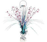 Centrotavola spray multicolore per compleanno, 45,7 cm, 1 pezzo, decorazione festiva con 29 adesivi personalizzabili, per qualsiasi età, esposizione unica per celebrazioni