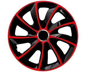 Centurion, corpicerchi STIG, da 15 pollici, di colore rosso e nero, confezione da 4
