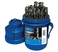 Century Drill & Tool 22529 - Set di 29 punte per trapano Brite da 1/16" a 1/2" per 64Ths, 29 pezzi