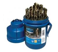Century Drill & Tool 26529 Pro Grade Cobalt Drill Pod Set U.S.A. 1/16" a 1/2" per 64Ths, 29 pezzi