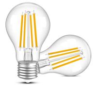 Century Light E27 Lampadina a LED,6W 1300LM Classe di efficienza energetica A Sostituzione ultra-efficiente per lampadina a incandescenza da 75W, 2700K Bianco caldo, etichetta A,non dimmerabile,2pcs