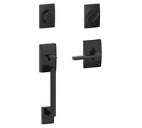 Century Single cylinder Handleset and Latitude leva, colore: Nero opaco (F60 CEN 622 lat CEN)
