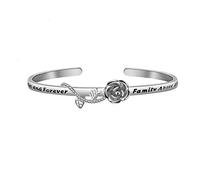CENWA - Braccialetto ispirato agli originali The Vampire Diaries, regalo per tifosi di sempre e per sempre la famiglia sopra tutti e Metallo