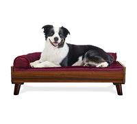 Cenyo Furhaven Large Mid-Century Modern Style Elevated Dog Bed Frame - Walnut, Large