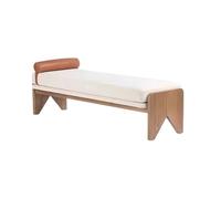 Cenz-888 Panca per camera da letto per la fine del letto Panca fasciatoio for divano in legno lunga for uso domestico in pelle(XS)