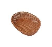 Cenz-888 Portafrutta Cestino ovale in plastica finto rattan for conservare snack, panetteria, centrotavola for feste(M)