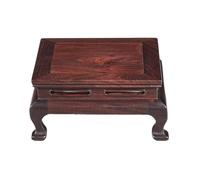 Cenz-888 Supporto per Piante Base for Bonsai intagliata in Legno con Gambe quadrate, espositore for vasi in Mogano, Pietra strana