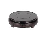 Cenz-888 Supporto per Piante Base for Scultura in Rilievo in Ebano Rotondo, Supporto in Legno for Ornamento in Pietra for Servizio da tè(Grande)