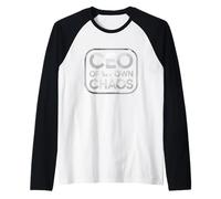 Ceo del Mio Proprio Caos Divertente Imprenditore Citazione Maglia con Maniche Raglan
