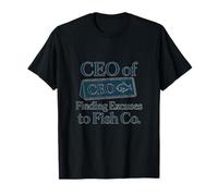 CEO of Finding Excuses to Fish Co. Stampa regalo di pesca Maglietta