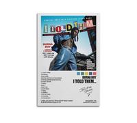 ceok Poster con stampa artistica da parete con stampa di Burna Boy I Told Them, per soggiorno, camera da letto, 40 x 60 cm, senza cornice