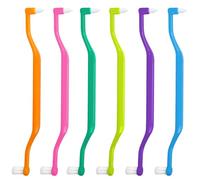 Ceonam 6 spazzolini da denti 2 in 1 con testine interdentali e giudiziarie per una cura orale completa, morbidi spazzolini interdentali singoli tra i denti spazzolino da denti per parentesi graffe