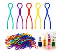 CeoxThao 100 supporti per bobine in plastica colorata per bobina, accessori per bobina, clip per bobina di plastica in colori casuali, adatti per macchine da cucire, lasciando stabile e tuttavia